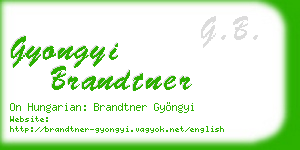 gyongyi brandtner business card